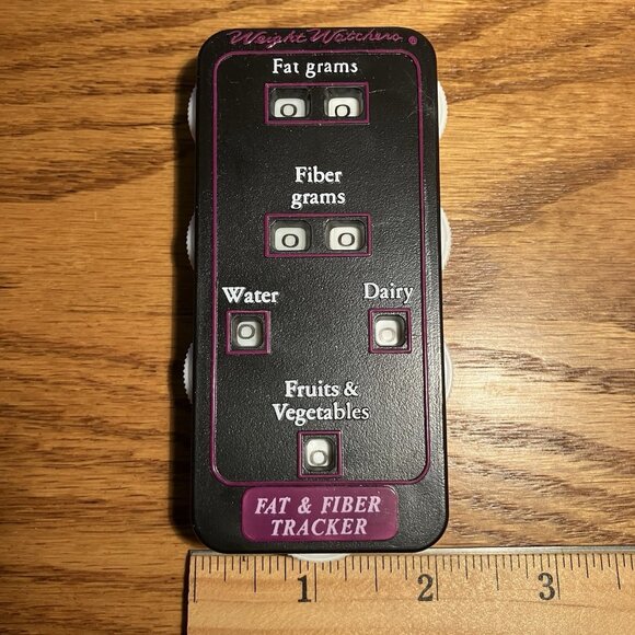 Vintage 90s Weight Watchers Fat & Fiber Tracker Manual Tracker No Box - Picture 9 of 9